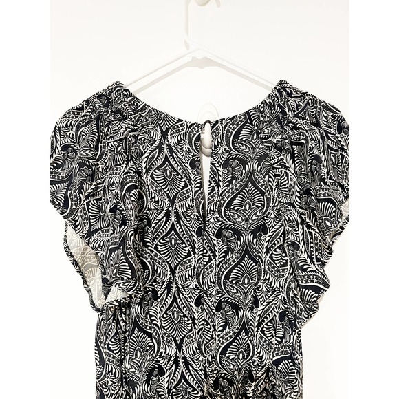 Anthropologie Black and Gray Patterned Jumpsuit - Picture 3 of 9